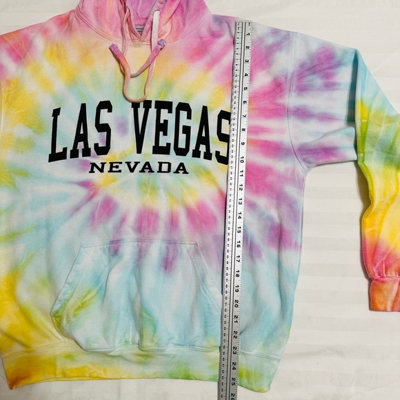 Destination USA pastel tie-dye, Las Vegas, Nevada Sweatshirt/Hoodie SZ L - Picture 4 of 7